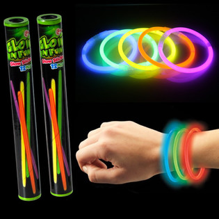 12 Bracelets Lumineux Glow en Tube (22 tubes)