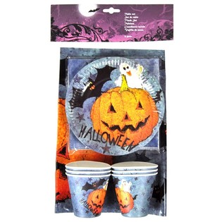 Set de Table Halloween 19 Pi&egrave;ces (Lot de 6)