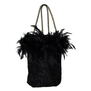 SAC À MAIN JOUET AVEC PLUMES ET IMPRIMÉ TOILE D'ARAIGNÉE (6 pcs)