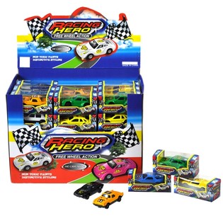 Voiture Miniature Die-Cast en Pr&eacute;sentoir (60 pcs)
