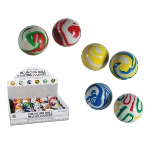 BALLES REBONDISSANTES COLORÉES EN PRÉSENTOIR 4 CM. (20 pcs)