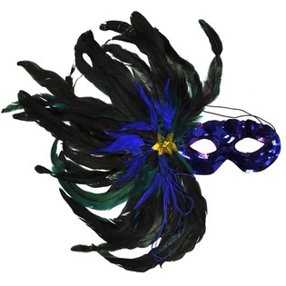 Loup de fête avec plumes - Modèle 6 (4 pcs)
