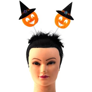 Serre-t&ecirc;te d'Halloween Citrouilles (Lot de 6)