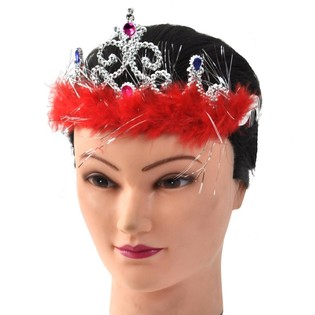 Couronne de Princesse Argent&eacute;e avec Peluche - Mod&egrave;le 4 (12 pcs)