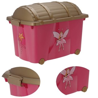 Grand coffre à jouets avec motif de princesse