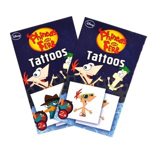 TATOUAGES DISNEY 2 PIÈCES - MODÈLE : PHINEAS ET FERB (50 pcs)