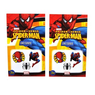Tatouages Marvel 3 pi&egrave;ces - Mod&egrave;le : Spider-Man (Lot de 50)