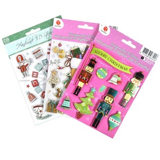 Stickers de Noël 3D Assortis (6 pcs.)