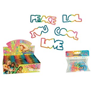 ***PRIX CHOC*** Bracelets LUCKY BANDS pour Enfants - Modèle: MOTS (24 pcs)