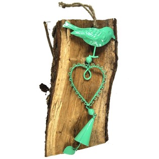 D&Eacute;CORATION &Agrave; SUSPENDRE - OISEAU SUR C&OElig;UR (6 pcs)