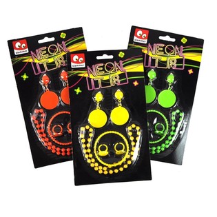 Ensemble de Bijoux N&Eacute;ON sur Carte (12 pcs)