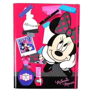 SET D'&Eacute;CRITURE MAQUILLAGE DISNEY MINNIE MOUSE EN FORME DE LIVRE (3 pcs)