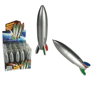 STYLO BILLE FUSÉE AVEC 4 COULEURS EN PRÉSENTOIR (25 pcs.)