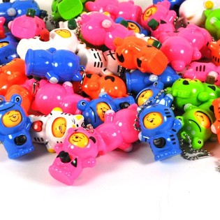 PORTE-CLÉS OURS AVEC VISAGES ROTATIFS (24 pcs.)