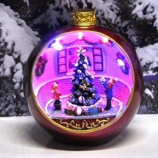 Scène de Noël de Luxe avec Lumière et Musique