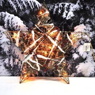 GRANDE ÉTOILE DE NOËL LUMINEUSE DÉCORATIVE 45 CM (2 pcs.)