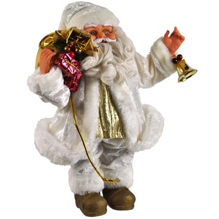 Père Noël de Décoration de Luxe Blanc 35 cm (2 st.)