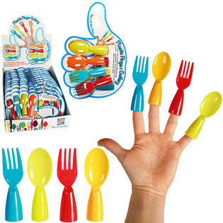 COUVERTS À DOIGTS 4 PIÈCES SUR CARTE (24 pcs)