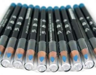 Crayon Yeux & L&egrave;vres Bleu Clair (12 pi&egrave;ces)