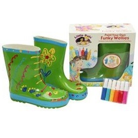 FUNKY WELLIES - COLORIE TES PROPRES BOTTES - VERT / TAILLE : 30