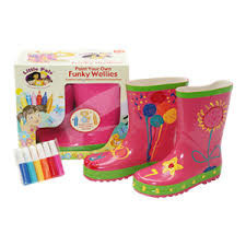 FUNKY WELLIES - Bottes de Pluie &agrave; Colorier - Rose / Taille: 26