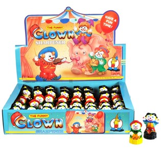 Taille-crayon clown en présentoir (48 pcs)