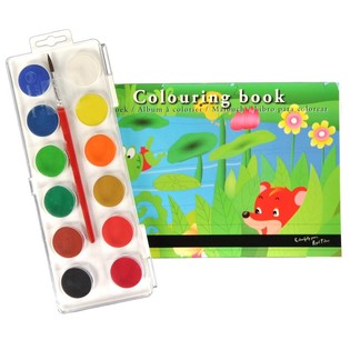 Livre de Coloriage ROYAL TALENS avec 12 Couleurs d'Aquarelle (30 pcs.)