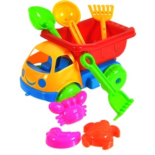 Set de Plage Jouet Camion Benne 17 cm (10 pcs)