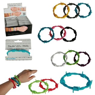 ***PRIX CHOC*** BRACELETS BARBELÉS EN PRÉSENTOIR (36 pcs)