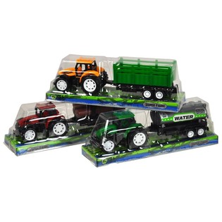 Tracteur avec remorque sous blister 21 cm (lot de 6)
