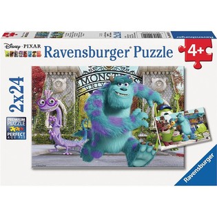 DISNEY PIXAR PUZZLES MONSTRES ACADEMY 2-EN-1 (4 pcs)