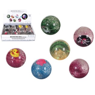 BALLES REBONDISSANTES LUMINEUSES EN PRÉSENTOIR 5 CM (12 pcs)