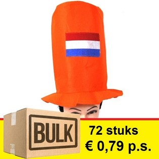 ***OFFRE EN GROS*** CHAPEAU HAUT-DE-FORME ORANGE (72 pcs)