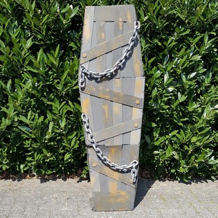CERCUEIL DE D&Eacute;CORATION G&Eacute;ANT AVEC SON, LUMI&Egrave;RE ET MOUVEMENT - 160 CM !