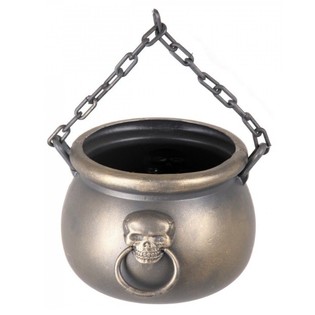Chaudron de sorci&egrave;re avec t&ecirc;te de mort (2 pcs)
