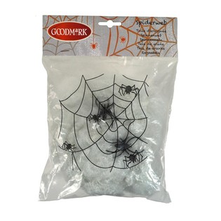 Décoration Toile d'Araignée Halloween avec 2 Araignées (4 pcs.)