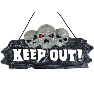 PANNEAU DE D&Eacute;CORATION HALLOWEEN LUMINEUX ET SONORE (2pcs)