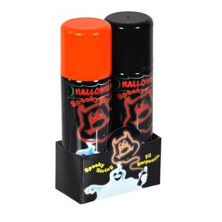Set de 2 Sprays de Serpentins Halloween 2x125ML (6 pces)