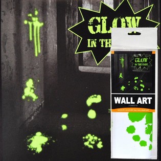 STICKERS MURAUX PHOSPHORESCENTS - D&Eacute;CORATION HORREUR (6 pcs)