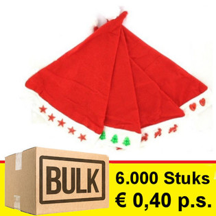 ***OFFRE DE GROS*** PACK ASSORTI BONNETS DE NO&Euml;L LUMINEUX (6 000 pi&egrave;ces)