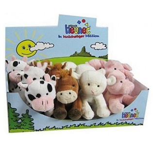 ANIMAUX DE LA FERME EN PELUCHE DE LUXE, 4 ASSORTIS EN PRÉSENTOIR (12 pcs.)