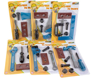 Set d'outils pour enfants sur carte (48 pcs)