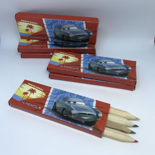 Crayons de Couleur Disney Cars - Lot de 4 en Boîte (48 pièces)
