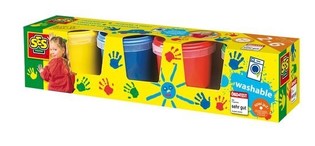 Peinture à doigts SES, Set 4x150ml (4 couleurs) (1 pce)