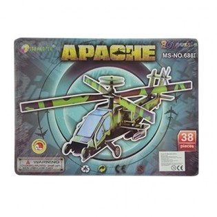 Grand Puzzle 3D – Hélicoptère Apache (3 pcs)