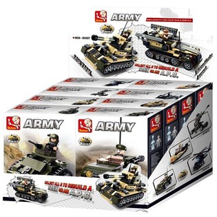 Sluban Char d'assaut de l'arm&eacute;e ou APC 8-en-1 M38-B0587 (1 Pr&eacute;sentoir / 8 pi&egrave;ces)