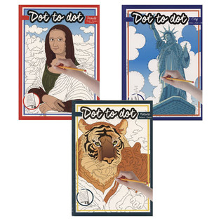 MIX LIVRES DE COLORIAGE POINT &Agrave; POINT (24 pcs)