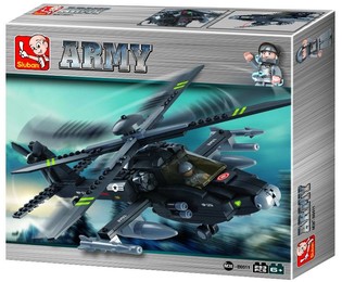 H&eacute;licopt&egrave;re de combat Sluban Apache M38-B0511 (1 pce)