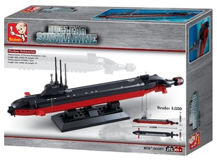 Sous-marin nucl&eacute;aire Sluban M38-B0391 (1 pc)