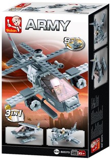 Sluban H&eacute;licopt&egrave;re de Combat 3en1 M38-B0537G (1 pce)